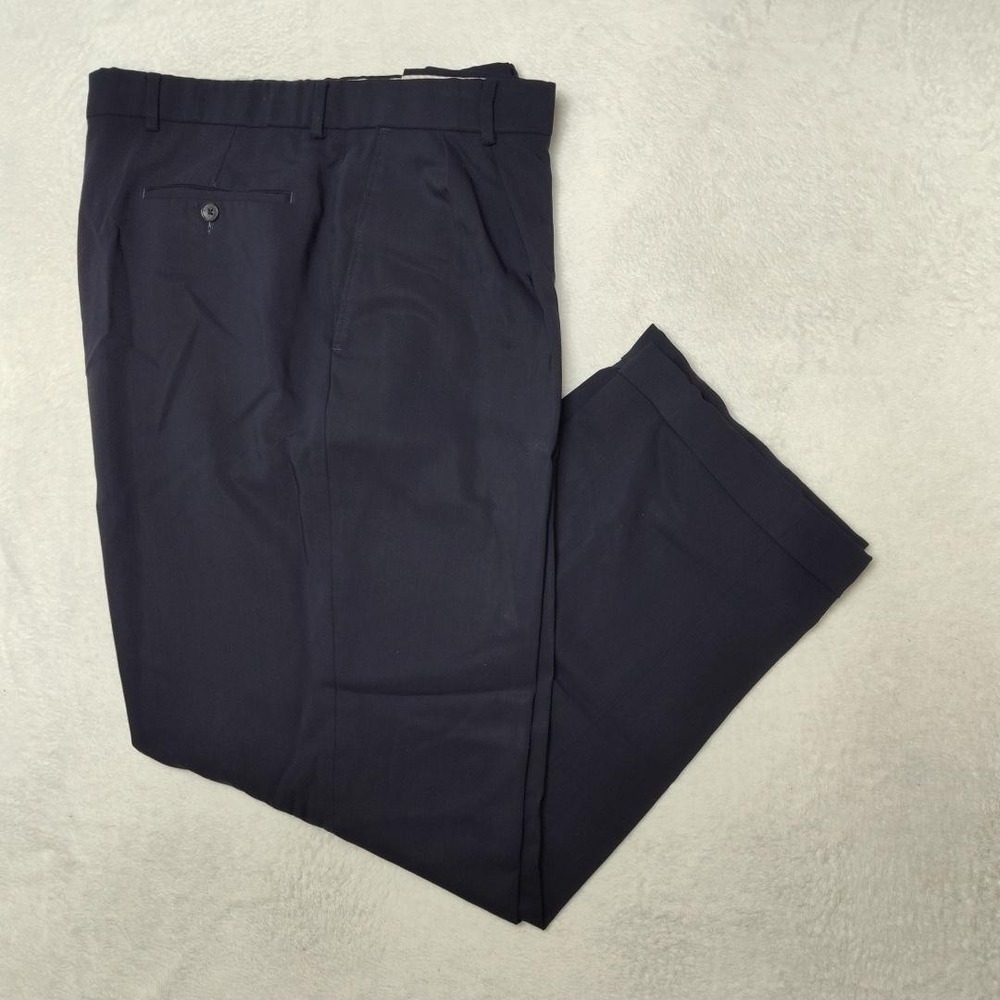 Ballin Pants Men 38x32 Blue Super 120s Wool Dress Slacks Pleated Straight Canada